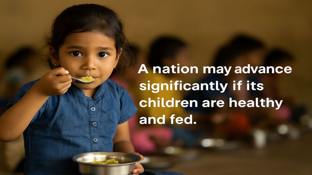 A nation may advance significantly if its children are healthy and fed.